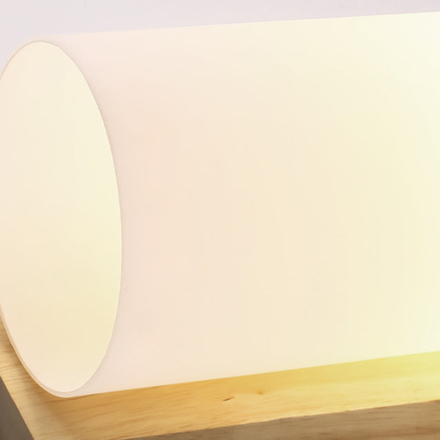 Moderne Stil Zylinderwand Schanckbeleuchtung Holz 1 leichte Wandmontagelampen