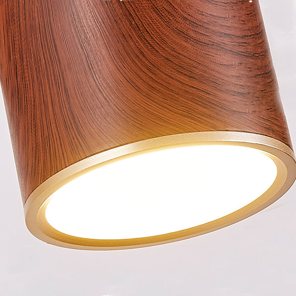 1-Licht-Zylinderwandbeleuchtung moderner Metallwandmontageleuchte in Braun