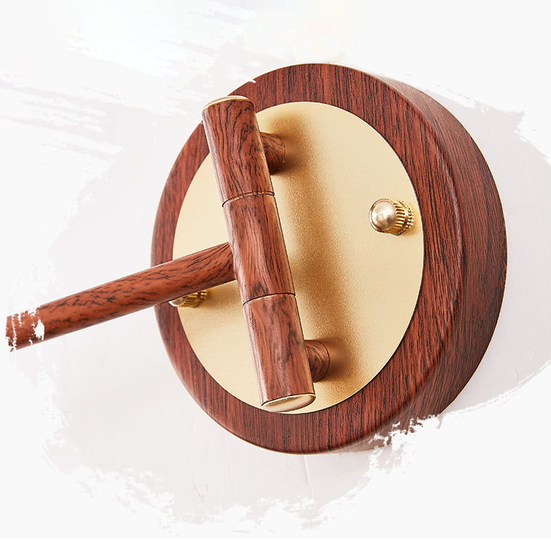 1-Licht-Zylinderwandbeleuchtung moderner Metallwandmontageleuchte in Braun