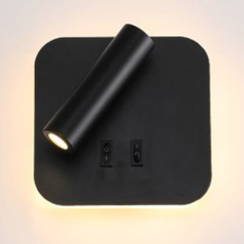 1 Light Metal Geometric Shade Reading Wall Lighting Modern Style Wall Mounted Light Fixture