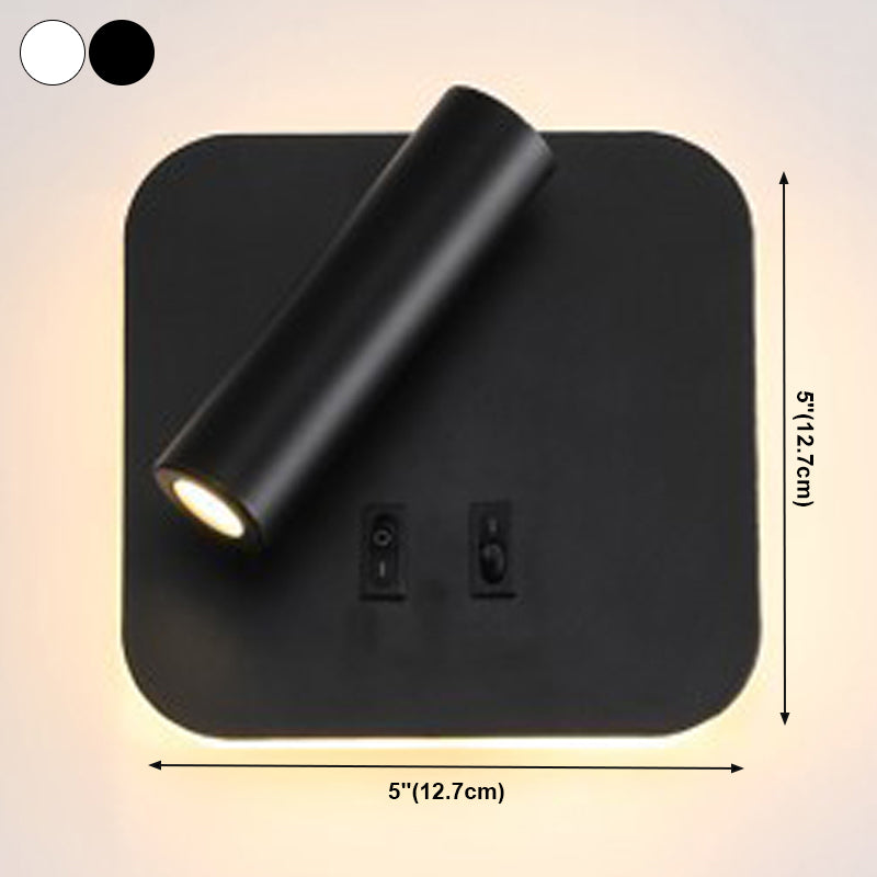 1 Light Metal Geometric Shade Reading Wall Lighting Modern Style Wall Mounted Light Fixture