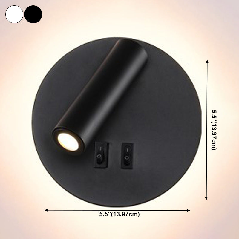 1 Light Metal Geometric Shade Reading Wall Lighting Modern Style Wall Mounted Light Fixture