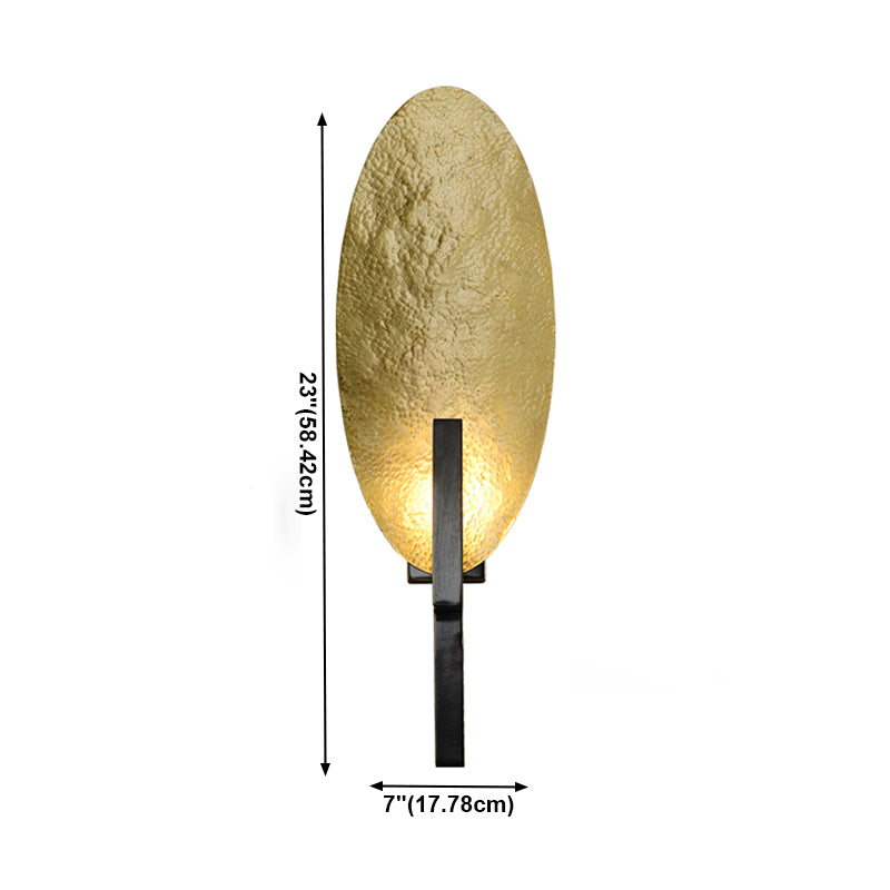 Lámparas de pared geométrica de metal Estilo moderno 1 Luz de luz Luz de luz en oro