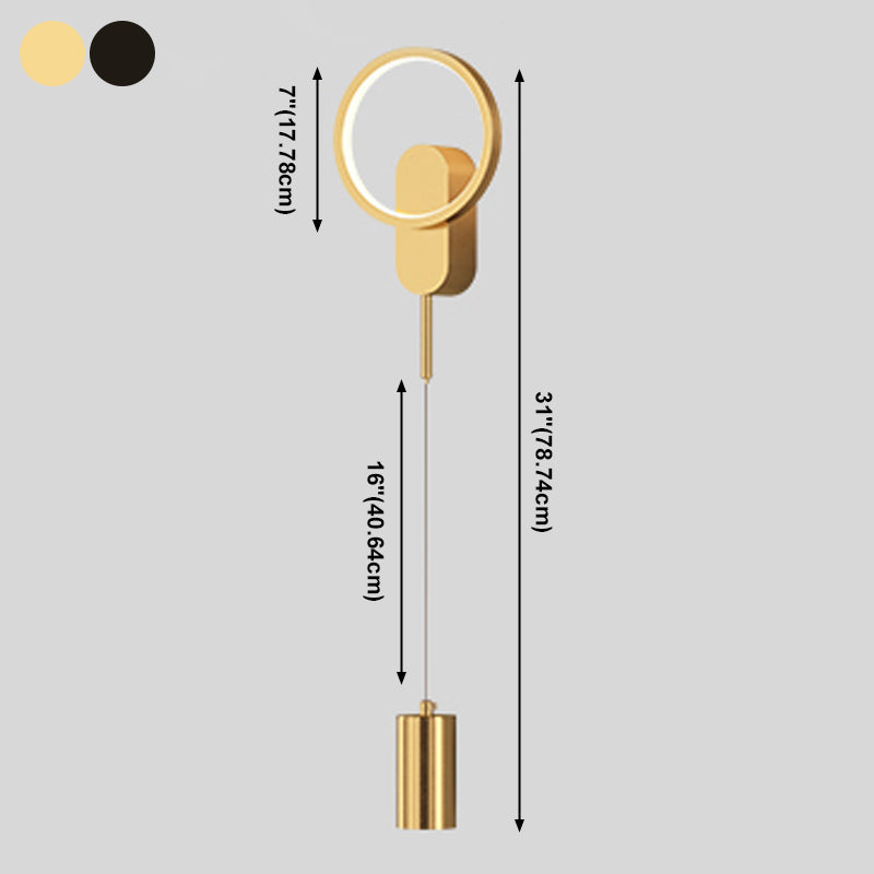 Lámparas de pared LED geométrica de metal estilo moderno de estilo múltiple luminos