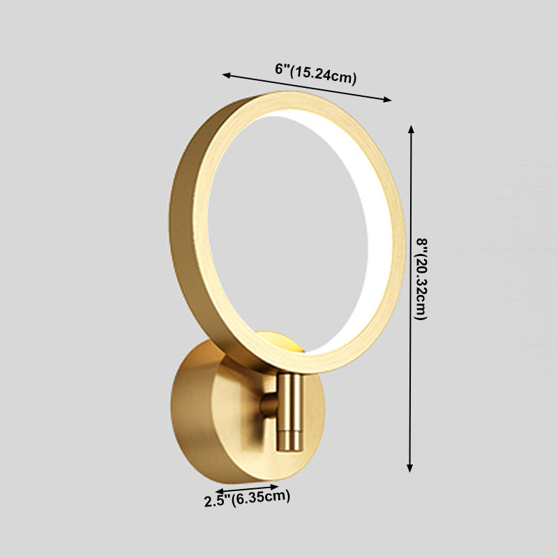 Lámparas de pared LED geométrica de metal estilo moderno de estilo múltiple luminos