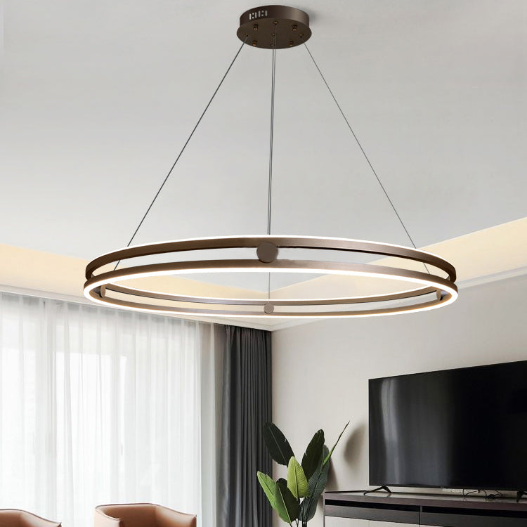 Modern Minimalism LED Pendant Light Silicone Linear Chandelier for Living Room