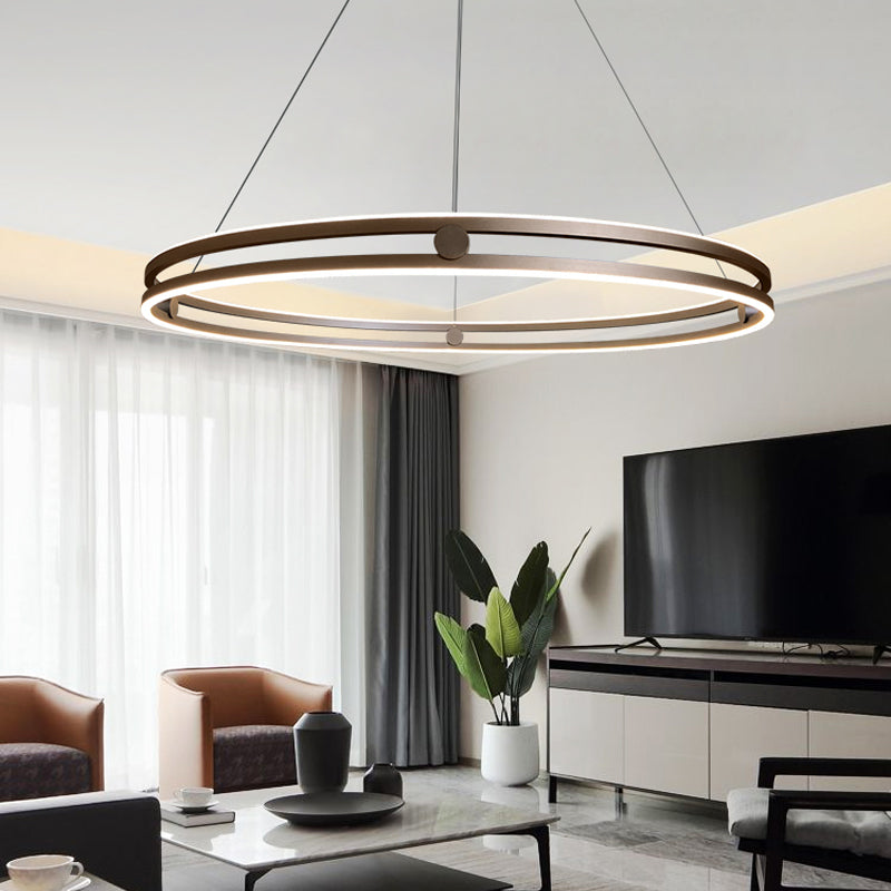 Modern Minimalism LED Pendant Light Silicone Linear Chandelier for Living Room
