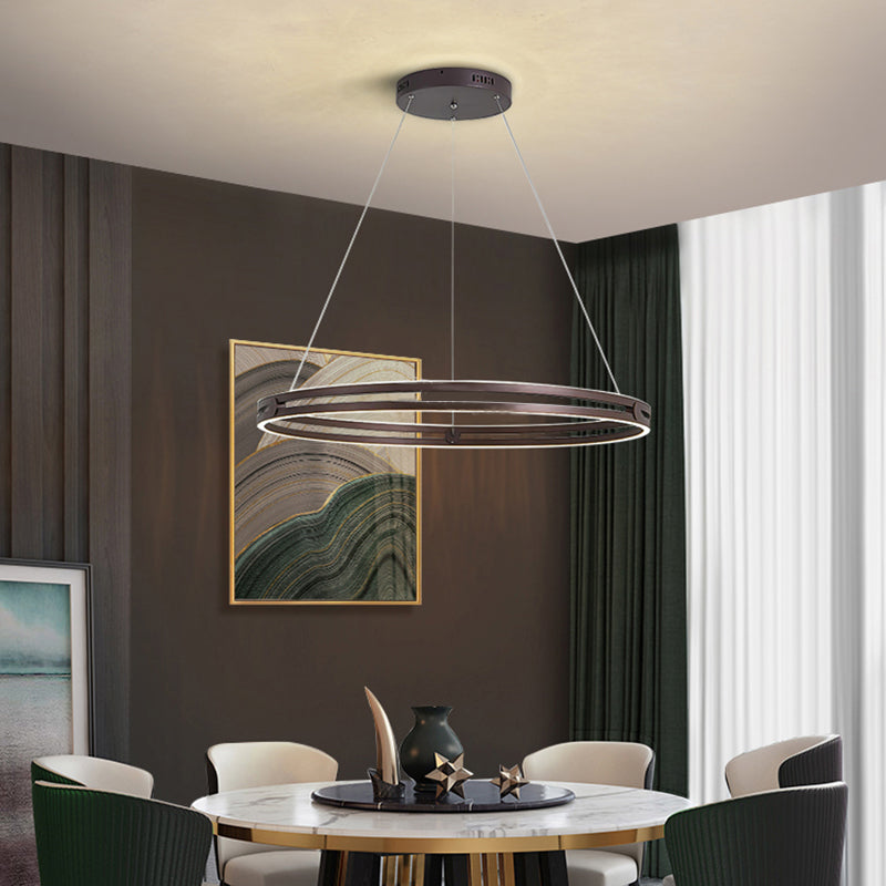 Modern Minimalism LED Pendant Light Silicone Linear Chandelier for Living Room