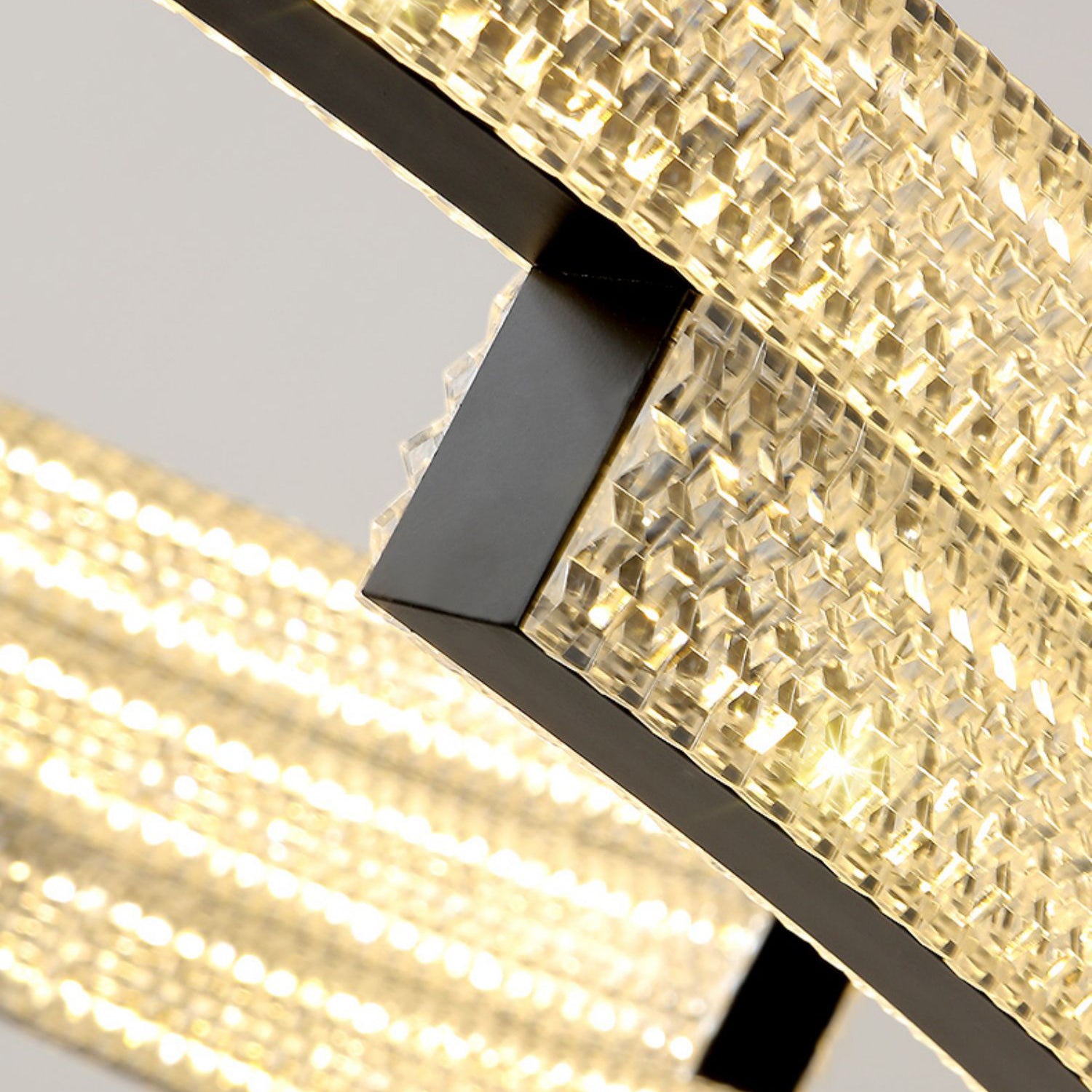 Contemporary Luxury LED Pendant Light Metal Linear Chandelier for Living Room