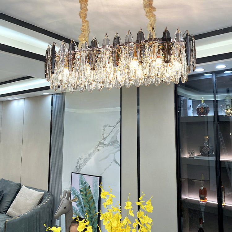 Geometrische hängende Leuchten zeitgenössischer Kristallküchen Anhänger Lichter