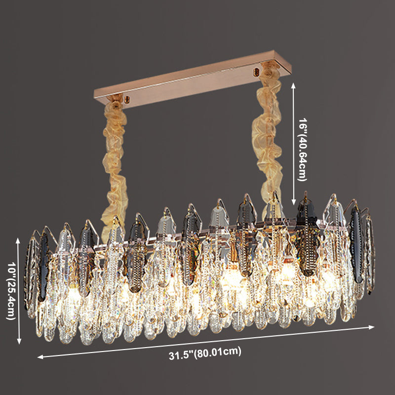 Geometrische hängende Leuchten zeitgenössischer Kristallküchen Anhänger Lichter