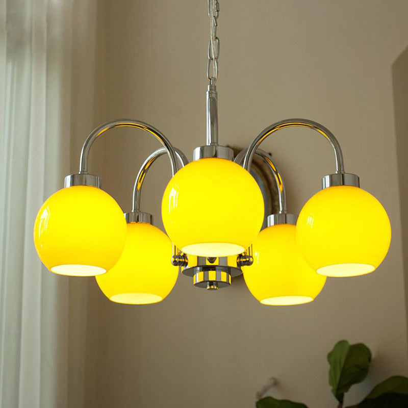 French Classic Style Hanging Chandelier Light Glass Chandelier for Living Room