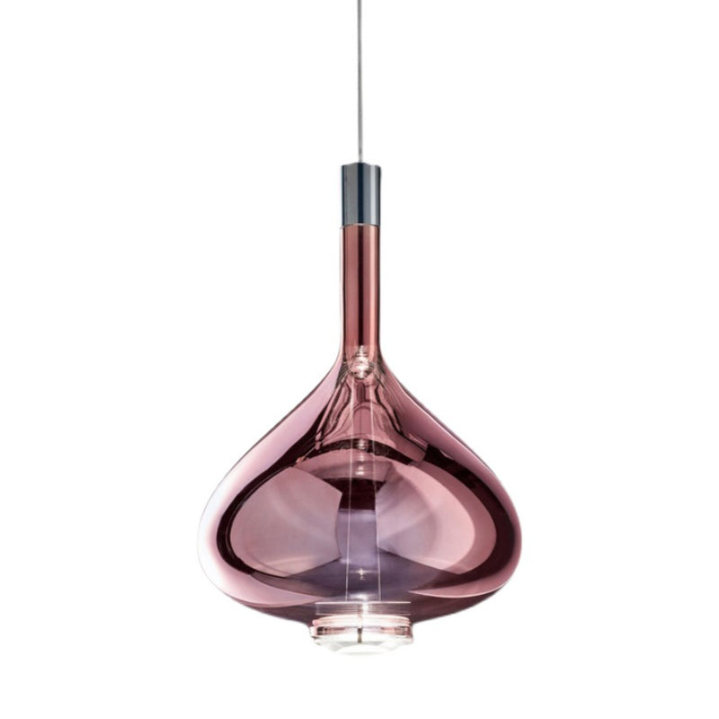 Moderne kreative einheizliche Lichtelektroplate Eisengeometrische Hanglampe mit Glasschatten