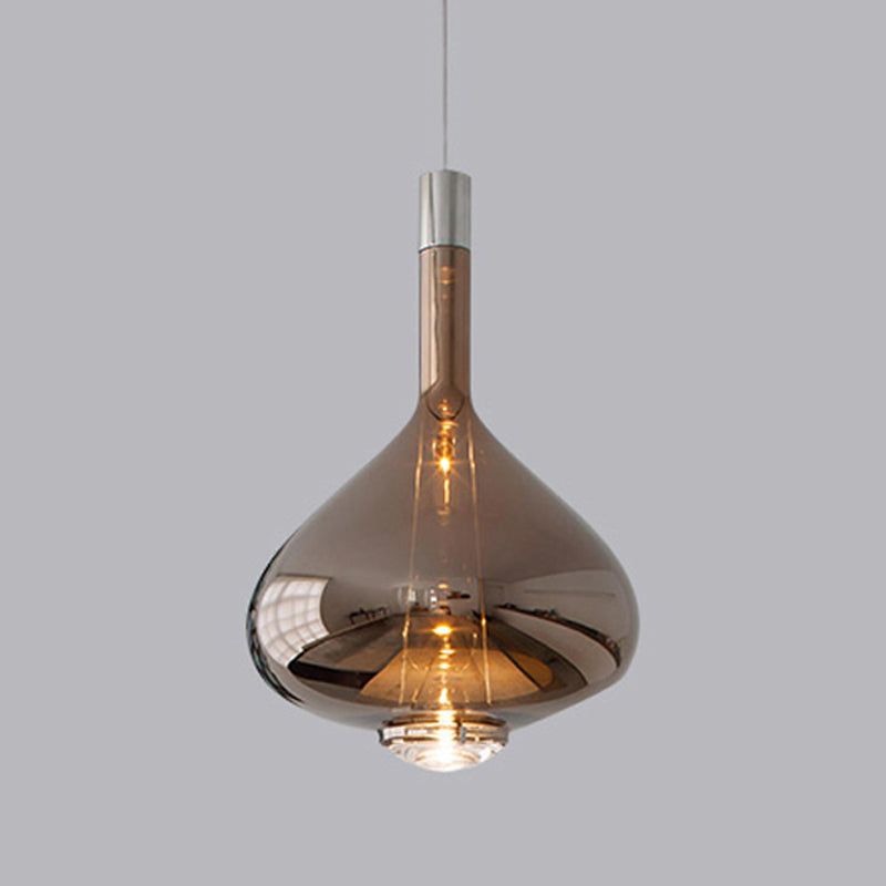 Moderne kreative einheizliche Lichtelektroplate Eisengeometrische Hanglampe mit Glasschatten