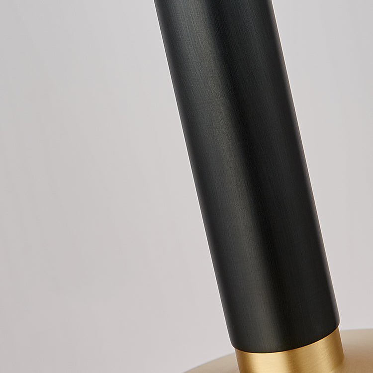 Moderne luxuriöse Single -Anhänger Leichte Kupferstange Hängelampe in Schwarz und Gold