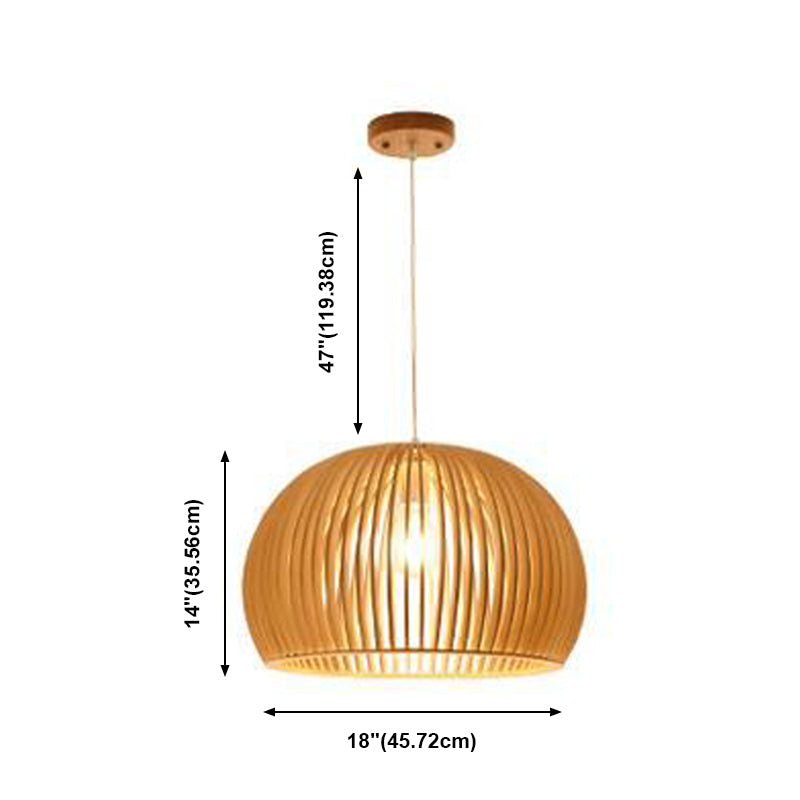 Moderne minimalistische Single Hanging Lampe Holz geometrische Anhängerlicht in der Holzfarbe