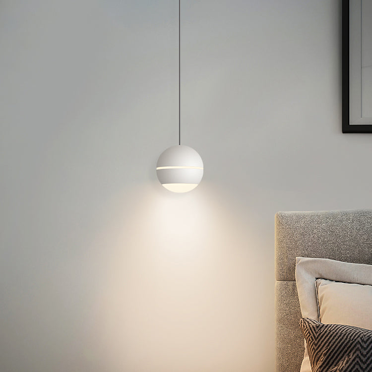 Pendre à LED du globe acrylique dans la lampe suspendue en aluminium à style concis moderne