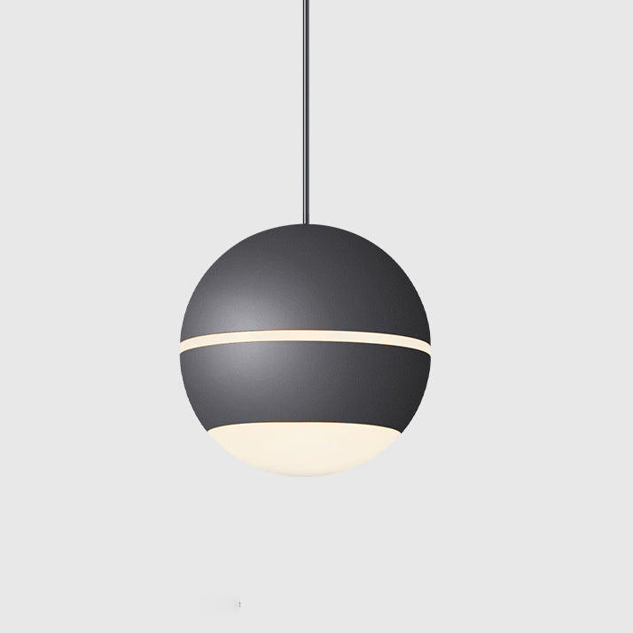 Pendre à LED du globe acrylique dans la lampe suspendue en aluminium à style concis moderne