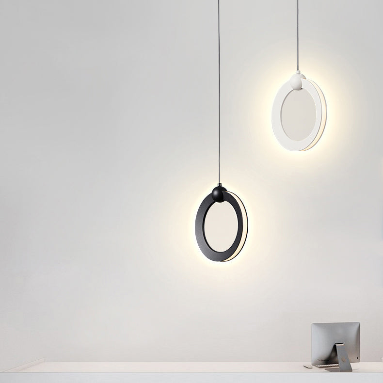 Acryl cirkelvormige LED -hangende lamp in moderne minimalistische stijl aluminium hanglamp voor slaapkamer