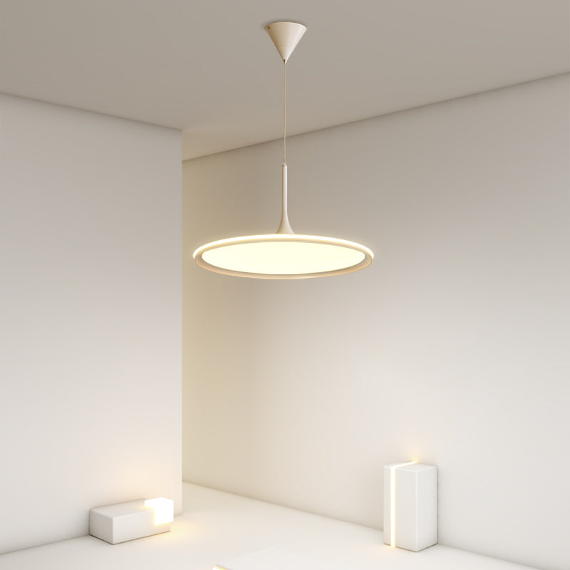 Siliconen cirkelvormige LED hanglamp in moderne beknopte aluminium indoorhangende lamp