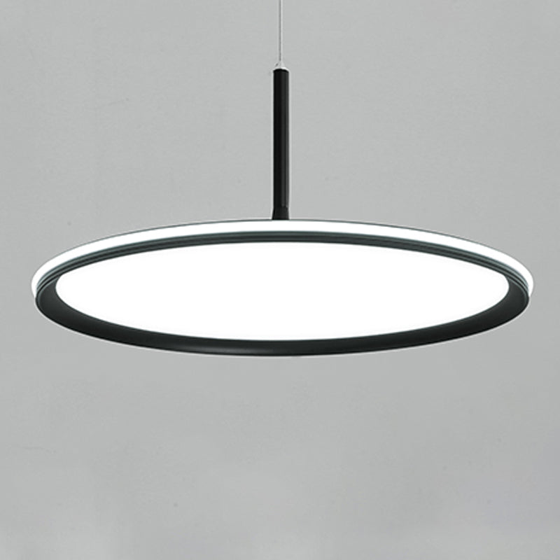 Silikonkreis -LED -Anhänger Licht im modernen prägnanten Stil Aluminium Innenlampe