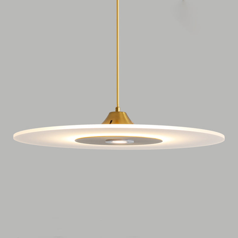 Moderne künstlerische LED Hängende Lampe Schmiedeeisen kreisförmiges Anhänger Licht mit Acrylschatten