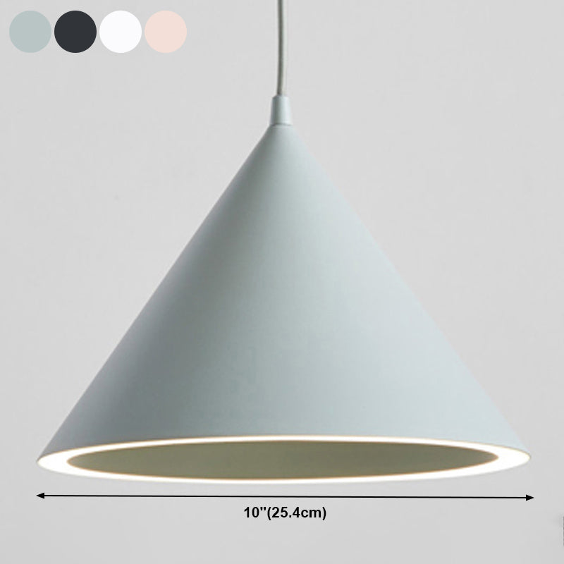 Gelakte ijzeren led hanglamp in moderne creatieve stijl acryl taps toelopende macaron hangende lamp