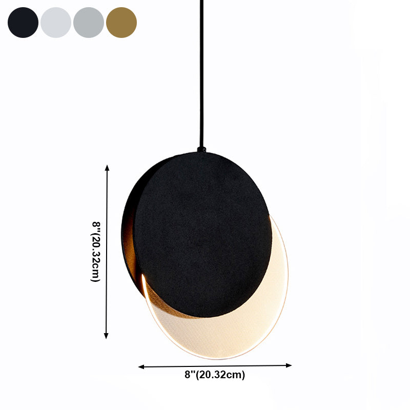 Luce a ciondolo a LED in ferro laccata nella moderna lampada appesa rotabile acrilica creativa per camera da letto