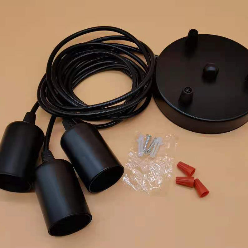 Lampada sospesa a 3 luci vintage industriale Light a sospensione in ferro battuto per spazi interni