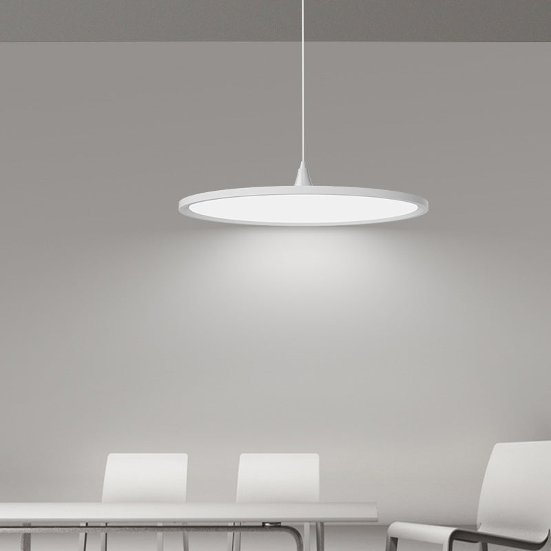 Acrylkreiskreis LED -Anhänger Licht in moderner Einfachheit lackiertes Aluminiumhängelampe für Schlafzimmer