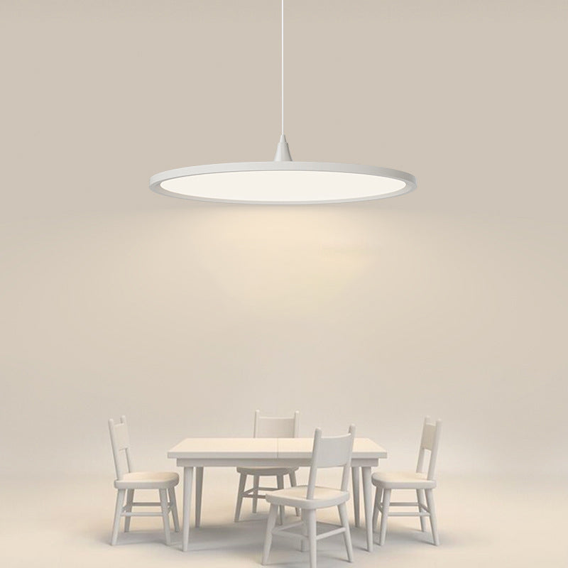 Acrylkreiskreis LED -Anhänger Licht in moderner Einfachheit lackiertes Aluminiumhängelampe für Schlafzimmer