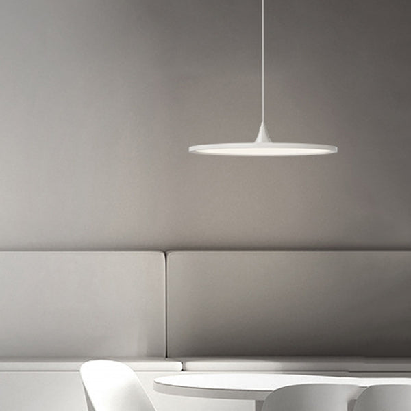 Acrylkreiskreis LED -Anhänger Licht in moderner Einfachheit lackiertes Aluminiumhängelampe für Schlafzimmer