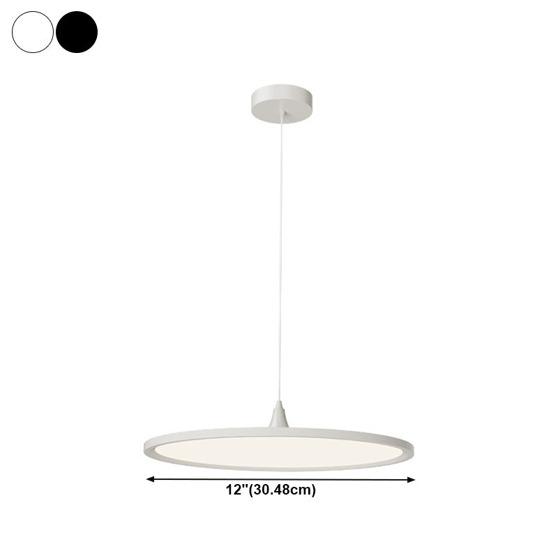 Acrylkreiskreis LED -Anhänger Licht in moderner Einfachheit lackiertes Aluminiumhängelampe für Schlafzimmer