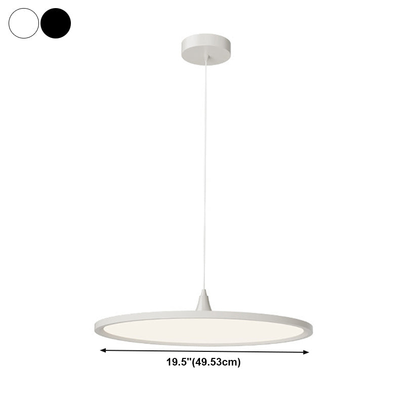 Acrylkreiskreis LED -Anhänger Licht in moderner Einfachheit lackiertes Aluminiumhängelampe für Schlafzimmer