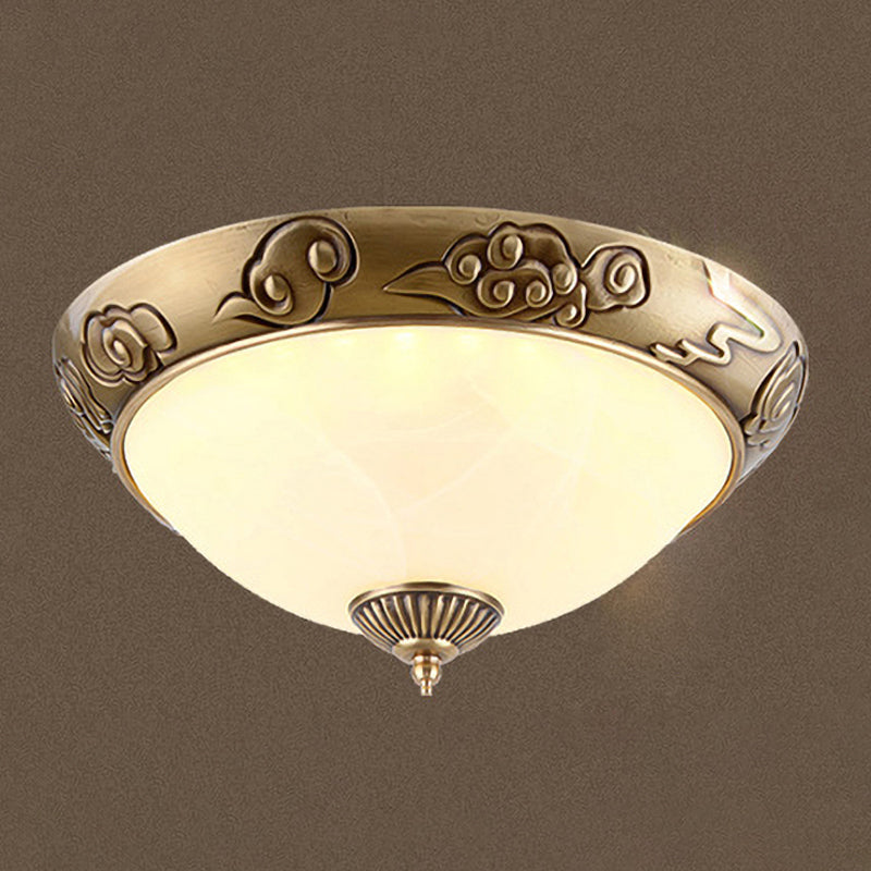 Plafonnier géométrique en verre blanc, Style traditionnel, plafonnier pour chambre à coucher