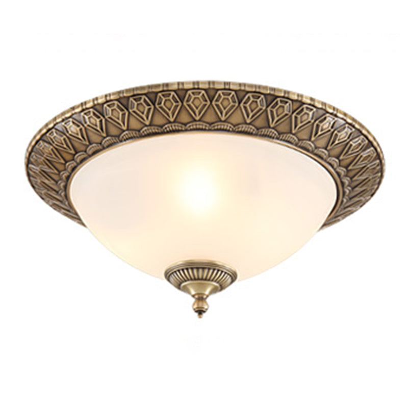 Plafonnier géométrique en verre blanc, Style traditionnel, plafonnier pour chambre à coucher