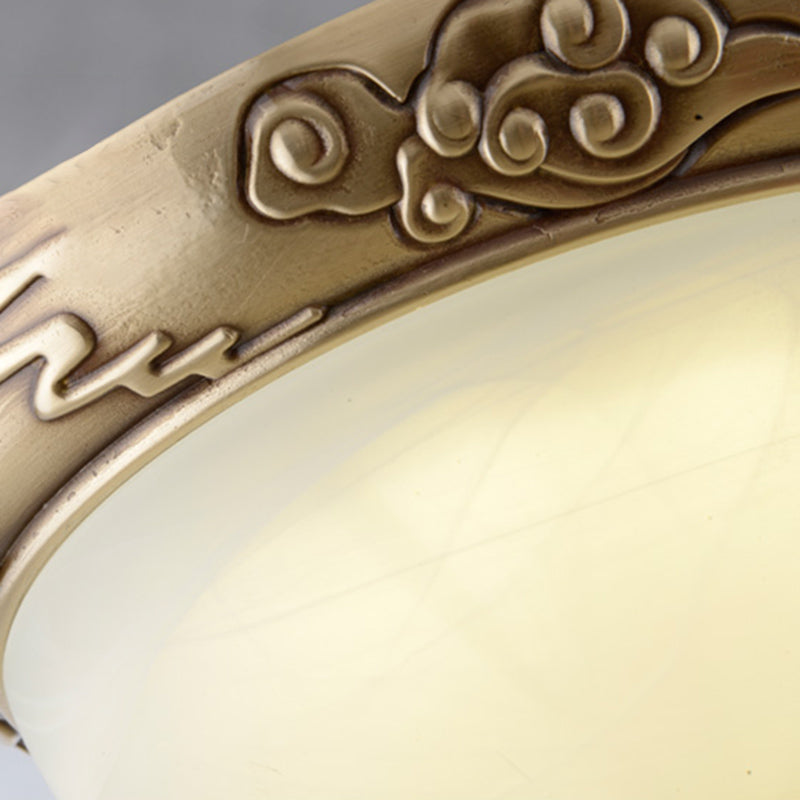 Plafonnier géométrique en verre blanc, Style traditionnel, plafonnier pour chambre à coucher