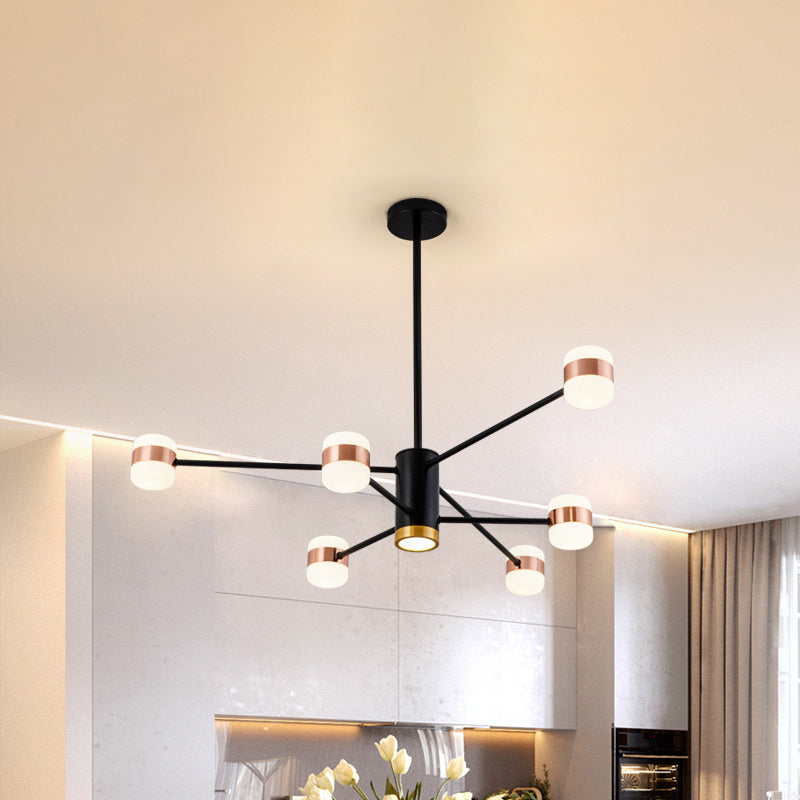 Rose Gold Sputnik Chandelier Postmodern LED Acrylic Pendant Light Fixture