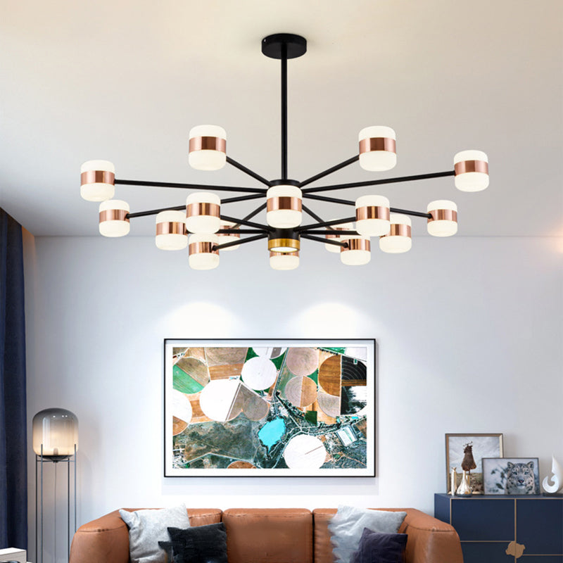 Rose Gold Sputnik Chandelier Postmodern LED Acrylic Pendant Light Fixture