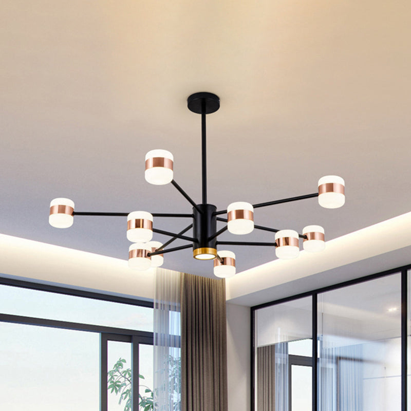 Rose Gold Sputnik Chandelier Postmodern LED Acrylic Pendant Light Fixture