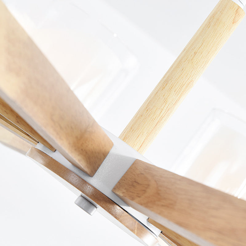 Cylinder Chandelier Light Fixtures Modern Multi-Head Hanging Pendant Lamps with Glass Shade