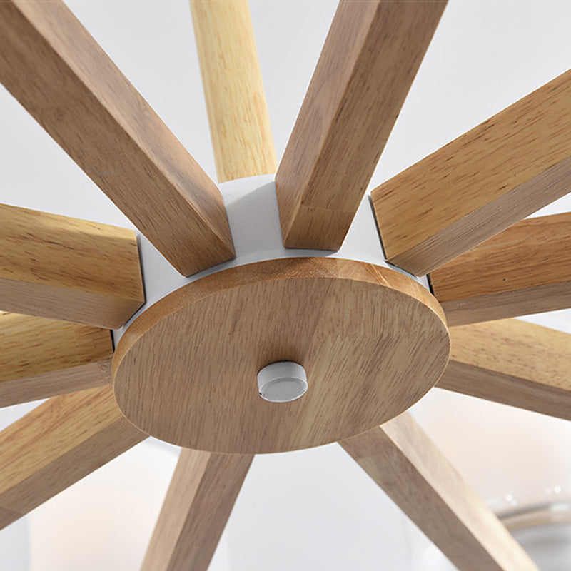 Cylinder Chandelier Light Fixtures Modern Multi-Head Hanging Pendant Lamps with Glass Shade