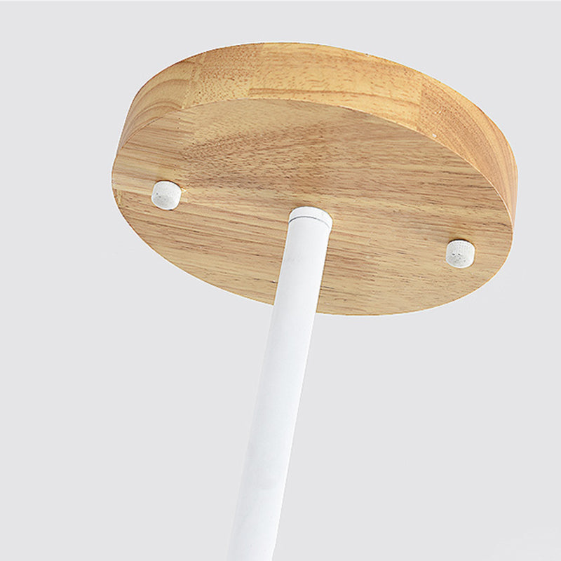 Cylinder Chandelier Light Fixtures Modern Multi-Head Hanging Pendant Lamps with Glass Shade