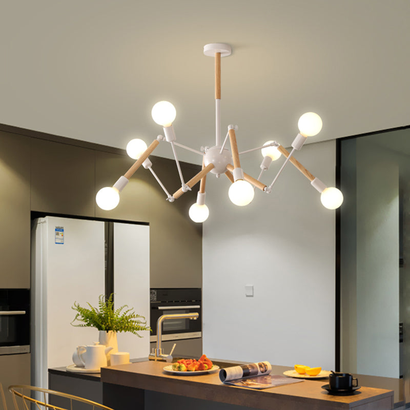 Spider Chandelier Light Fixtures Modern Multi-Head Hanging Pendant Lamps for Living Room