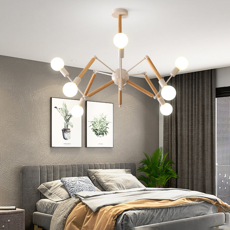 Spider Chandelier Light Fixtures Modern Multi-Head Hanging Pendant Lamps for Living Room