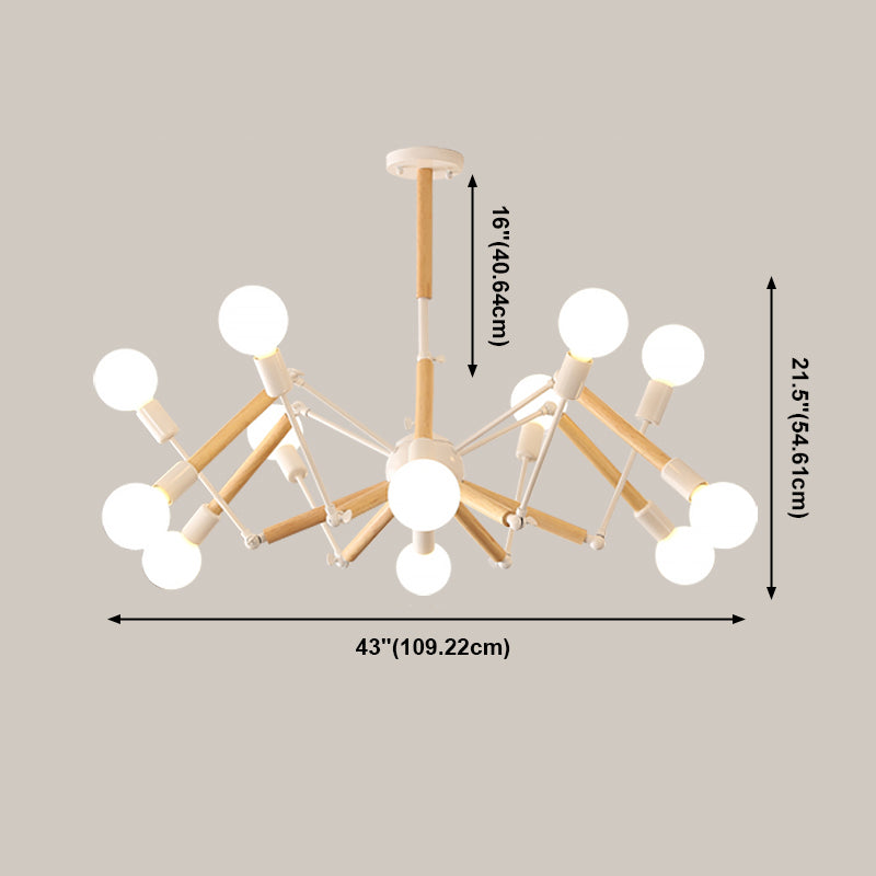 Spider Chandelier Light Fixtures Modern Multi-Head Hanging Pendant Lamps for Living Room