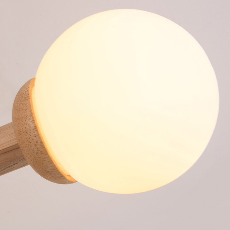 Globe Chandelier Light Fixtures Modern Multi-Head Hanging Pendant Lamps with White Glass Shade