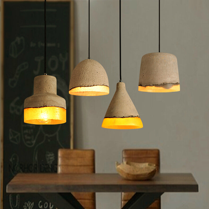 Cement hangende lichtkit eenvoud ophanging hanglamp voor woonkamer slaapkamer