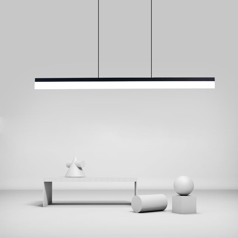 Nordic Modern Island Light LED Simple Rectangle Aluminum Pendant Light Fixture