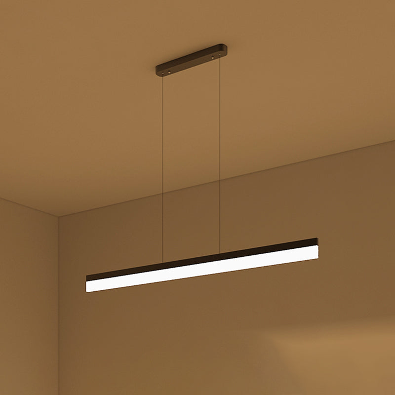 Nordic Modern Island Light LED Simple Rectangle Aluminum Pendant Light Fixture